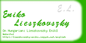 eniko lieszkovszky business card